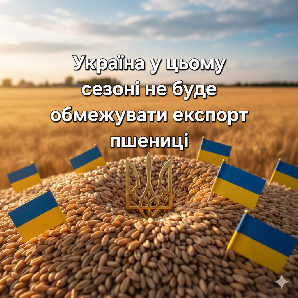 Україна у цьому сезоні не буде обмежувати експорт пшениці.